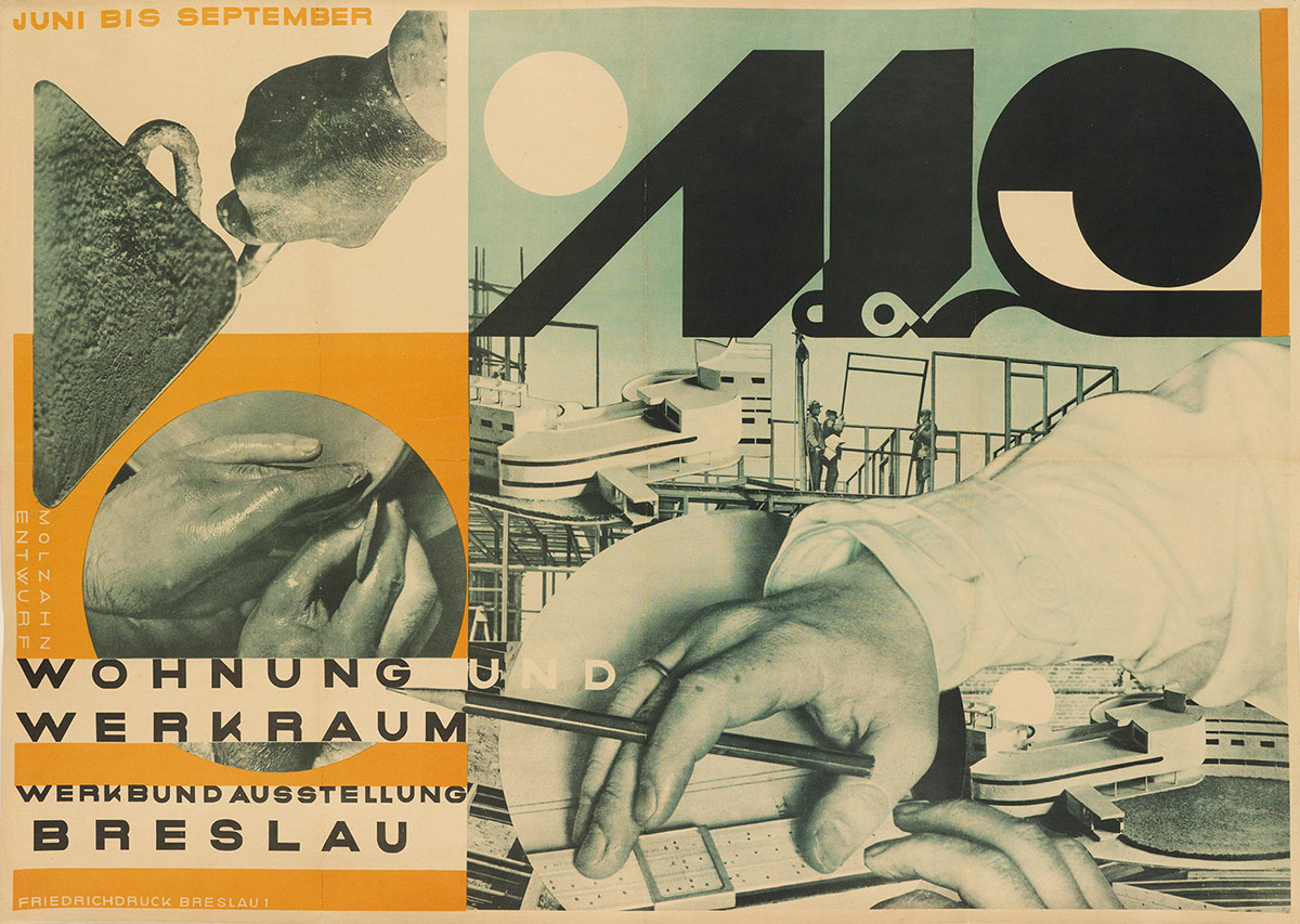 JOHANNES MOLZAHN (1892-1965).  WOHNUNG UND WERKRAUM. 1929. 23½x33 inches, 59¾x83¾ cm. Friedrichdruck, Breslau.